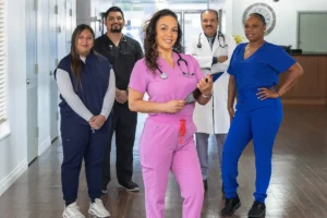 A group of nurses and doctors at San Jacinto Valley