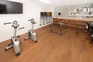The rehabilitation gym at San Jacinto Valley